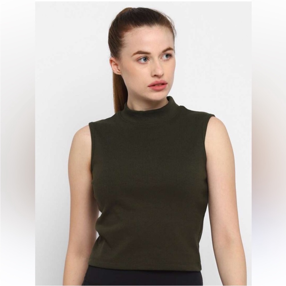 Wardrobe Essentials  Modern Cotton Mock neck Tank Top